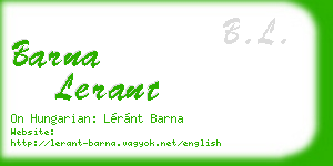 barna lerant business card